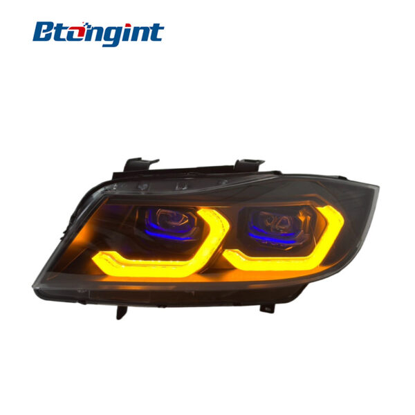 Headlight Assembly For BMW 3‑Series E90 2005‑2012 Old To New Retrofit LED Lens DRL Turn Signal