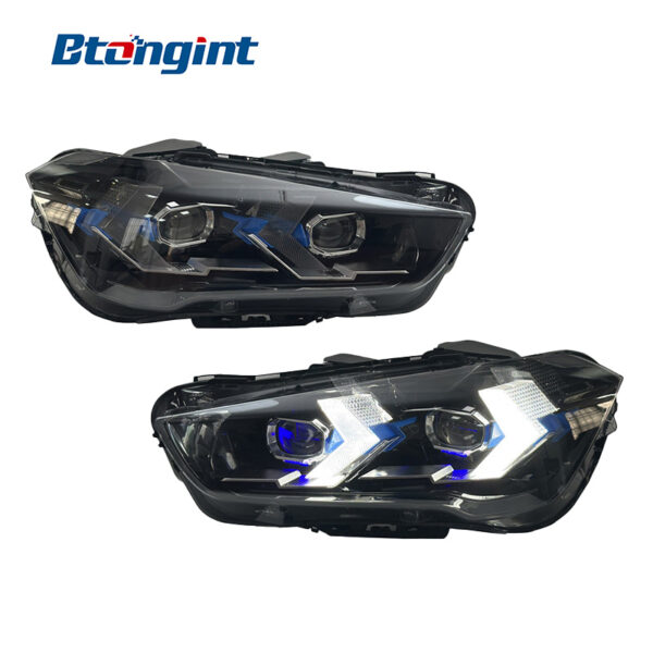 Headlight Assembly For BMW X1 F48 F49 2016‑2023 Retrofit Arrow‑Style LED Lens DRL Turn Signal