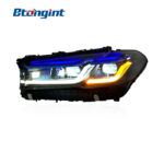 Headlight Assembly For BMW 5‑Series G30 G38 2018‑2023 Retrofit M5 Competition Blue‑Eyebrow High‑End LED Laser Headlamp