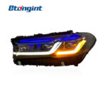 Headlight Assembly For BMW 5‑Series G30 G38 2018‑2023 Retrofit M5 Competition Blue‑Eyebrow High‑End LED Laser Headlamp