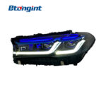 Headlight Assembly For BMW 5‑Series G30 G38 2018‑2023 Retrofit M5 Competition Blue‑Eyebrow High‑End LED Laser Headlamp