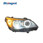 Headlight Assembly For BMW 5‑Series E60 2003‑2010 Retrofit Angel Eye Xenon Headlamp For 523 530