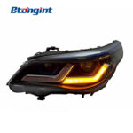 Headlight Assembly For BMW 5‑Series E60 2003‑2010 Retrofit Thunder Version Blue‑Eyebrow LED DRL Turn Signal.