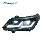 Headlight Assembly For BMW 5‑Series E60 2003‑2010 Retrofit Thunder Version Blue‑Eyebrow LED DRL Turn Signal.