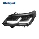 Headlight Assembly For BMW 5‑Series E60 2003‑2010 Retrofit Thunder Version Blue‑Eyebrow LED DRL Turn Signal.