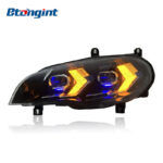 Headlight Assembly For BMW X5 E70 2007‑2013 Retrofit LED DRL Turn Signal Lens Headlamp