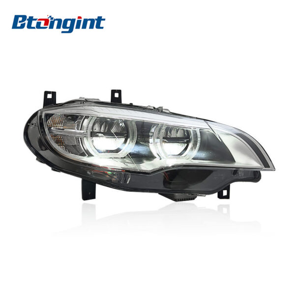 Headlight Assembly For BMW X6 E71 2008‑2014 Retrofit New‑Style LED Angel Eye DRL Turn Signal