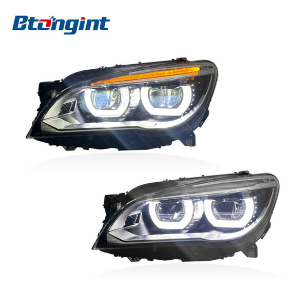 Headlight Assembly For BMW 7‑Series F01 F02 2009‑2015 Retrofit LED DRL LED Lens Headlamp