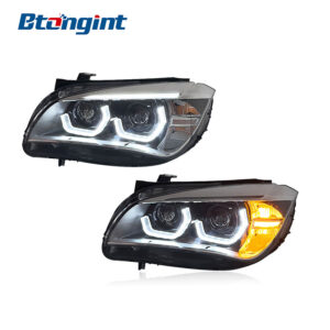 Headlight Assembly For BMW X1 E84 2010‑2015 Old To New Retrofit Scoop‑Shaped DRL LED Laser Lens.