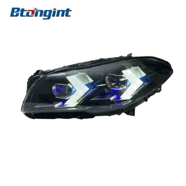 Headlight Assembly For BMW 5‑Series F10 F18 2011‑2017 Retrofit New‑Style Laser Lens LED DRL