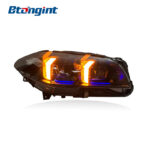 Headlight Assembly For BMW 5‑Series F10 F18 2011‑2017 Retrofit Fangs‑Style Laser Lens LED DRL