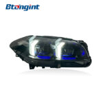 Headlight Assembly For BMW 5‑Series F10 F18 2011‑2017 Retrofit Fangs‑Style Laser Lens LED DRL