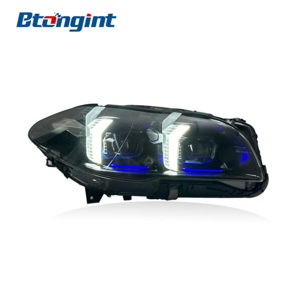 Headlight Assembly For BMW 5‑Series F10 F18 2011‑2017 Retrofit Fangs‑Style Laser Lens LED DRL