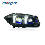 Headlight Assembly For BMW 5‑Series F10 F18 2011‑2017 Retrofit Fangs‑Style Laser Lens LED DRL