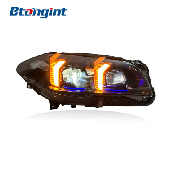 Headlight Assembly For BMW 5‑Series F10 F18 2011‑2017 Retrofit Fangs‑Style Laser Lens LED DRL
