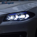Headlight Assembly For BMW 5‑Series F10 F18 2011‑2017 Retrofit LED DRL Bi‑Light Lens Headlamp