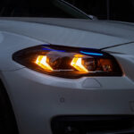 Headlight Assembly For BMW 5‑Series F10 F18 2011‑2017 Retrofit LED DRL Bi‑Light Lens Headlamp