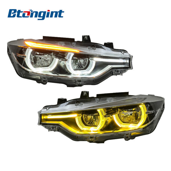 Headlight Assembly For BMW 3‑Series F30 F35 2013‑2015 Retrofit New‑Style Scoop‑Shaped DRL LED Headlamp.