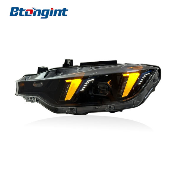 Headlight Assembly For BMW 3‑Series F30 2013‑2018 Retrofit Fangs‑Style LED Lens DRL Turn Signal