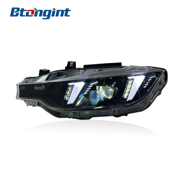 Headlight Assembly For BMW 3‑Series F30 2013‑2018 Retrofit Fangs‑Style LED Lens DRL Turn Signal