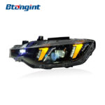 Headlight Assembly For BMW 3‑Series F30 2013‑2018 Retrofit Fangs‑Style LED Lens DRL Turn Signal