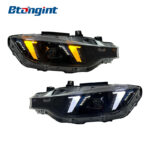 Headlight Assembly For BMW 3‑Series F30 2013‑2018 Retrofit Fangs‑Style LED Lens DRL Turn Signal