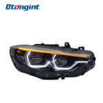 Headlight Assembly For BMW 4‑Series F32 F82 F36 2013‑2020 Old‑To‑New Retrofit Full‑LED Scoop‑Shaped Yellow DRL