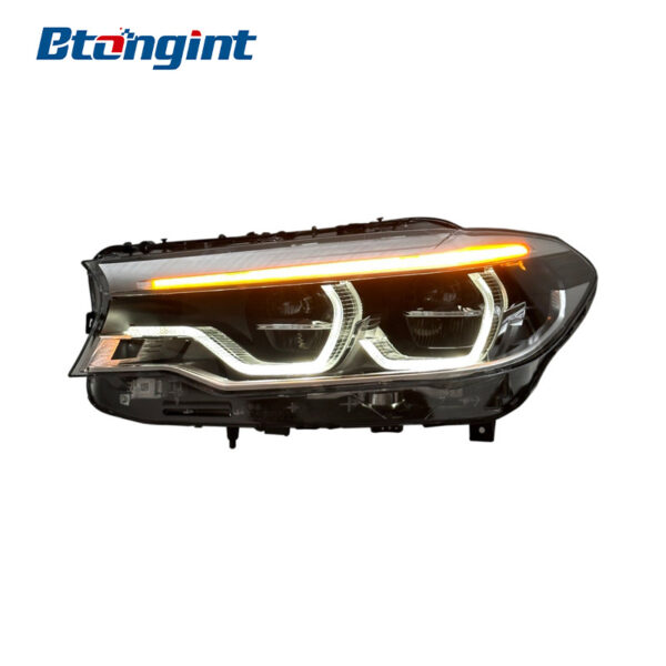 Headlight Assembly For BMW 5‑Series G30 G38 2018‑2020 Retrofit High‑Spec Scoop‑Shaped LED Lens Headlamp
