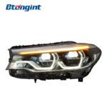 Headlight Assembly For BMW 5‑Series G30 G38 2018‑2020 Retrofit High‑Spec Scoop‑Shaped LED Lens Headlamp