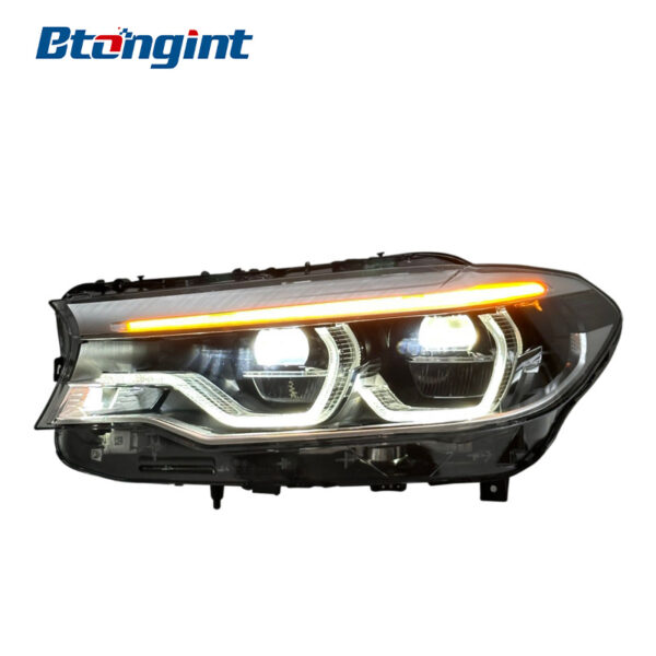 Headlight Assembly For BMW 5‑Series G30 G38 2018‑2020 Retrofit High‑Spec Scoop‑Shaped LED Lens Headlamp