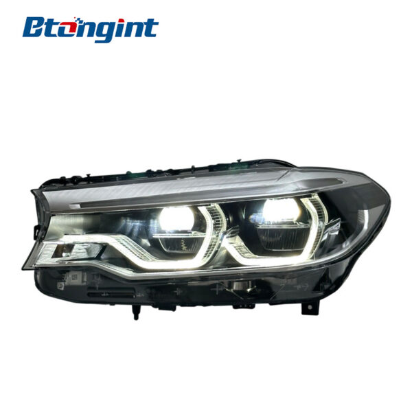 Headlight Assembly For BMW 5‑Series G30 G38 2018‑2020 Retrofit High‑Spec Scoop‑Shaped LED Lens Headlamp