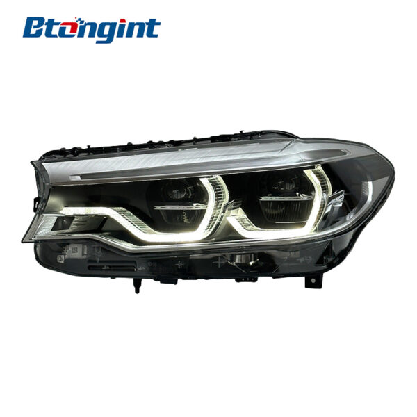 Headlight Assembly For BMW 5‑Series G30 G38 2018‑2020 Retrofit High‑Spec Scoop‑Shaped LED Lens Headlamp