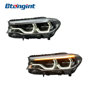 Headlight Assembly For BMW 5‑Series G30 G38 2018‑2020 Retrofit High‑Spec Scoop‑Shaped LED Lens Headlamp