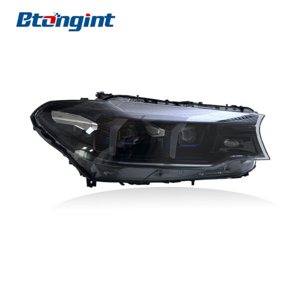 Headlight Assembly For BMW 5‑Series G30 G38 2018‑2020 Retrofit G68 Fangs‑Style 4‑Low‑4‑High Beam LED Headlamp