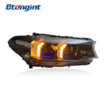 Headlight Assembly For BMW 5‑Series G30 G38 2018‑2020 Retrofit G68 Fangs‑Style 4‑Low‑4‑High Beam LED Headlamp
