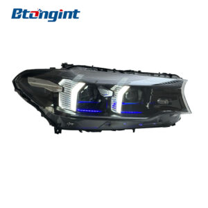 Headlight Assembly For BMW 5‑Series G30 G38 2018‑2020 Retrofit G68 Fangs‑Style 4‑Low‑4‑High Beam LED Headlamp