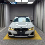 Headlight Assembly For BMW New 3‑Series G20 G28 2019‑2021 Retrofit Scoop‑Shaped Blue‑Eyebrow Headlamp