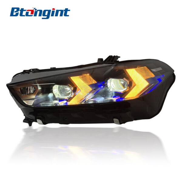 Headlight Assembly For BMW X5 G05 2019‑2022 Retrofit LED Laser Lens New‑Style DRL Turn Signal
