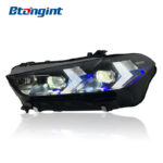 Headlight Assembly For BMW X5 G05 2019‑2022 Retrofit LED Laser Lens New‑Style DRL Turn Signal