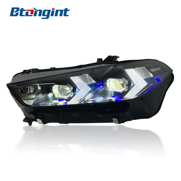 Headlight Assembly For BMW X5 G05 2019‑2022 Retrofit LED Laser Lens New‑Style DRL Turn Signal