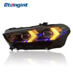 Headlight Assembly For BMW X5 G05 2019‑2022 Retrofit LED Laser Lens New‑Style DRL Turn Signal
