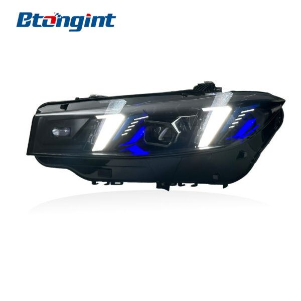 Headlight Assembly For BMW 3‑Series G20 G28 2023‑2024 Retrofit G22 Fangs‑Style DRL Headlamp