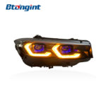 Headlight Assembly For BMW New 3‑Series G20/G28/i3/M3 2023‑2025 Retrofit Golden‑Eye Dual‑Color Scoop‑Shaped Headlamp