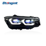 Headlight Assembly For BMW New 3‑Series G20/G28/i3/M3 2023‑2025 Retrofit Golden‑Eye Dual‑Color Scoop‑Shaped Headlamp
