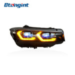 Headlight Assembly For BMW New 3‑Series G20/G28/i3/M3 2023‑2025 Retrofit Golden‑Eye Dual‑Color Scoop‑Shaped Headlamp