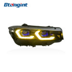 Headlight Assembly For BMW New 3‑Series G20/G28/i3/M3 2023‑2025 Retrofit Golden‑Eye Dual‑Color Scoop‑Shaped Headlamp