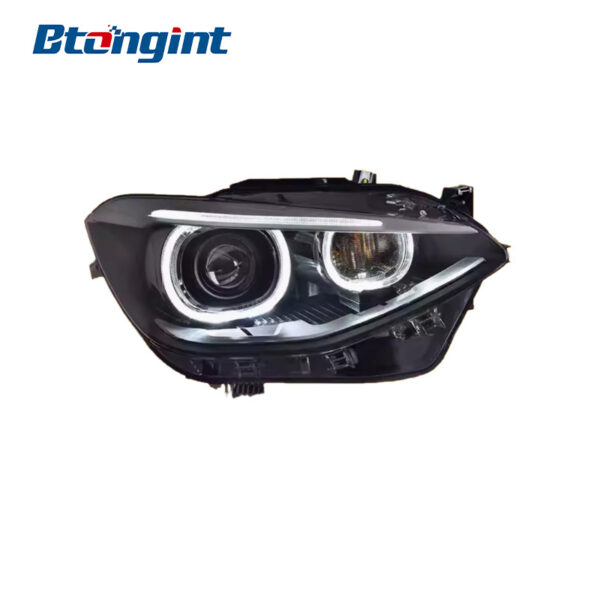 Headlight Assembly For BMW 1‑Series F20 2012‑2015 Low‑Spec To High‑Spec Retrofit Angel‑Eye LED Lens Headlamp