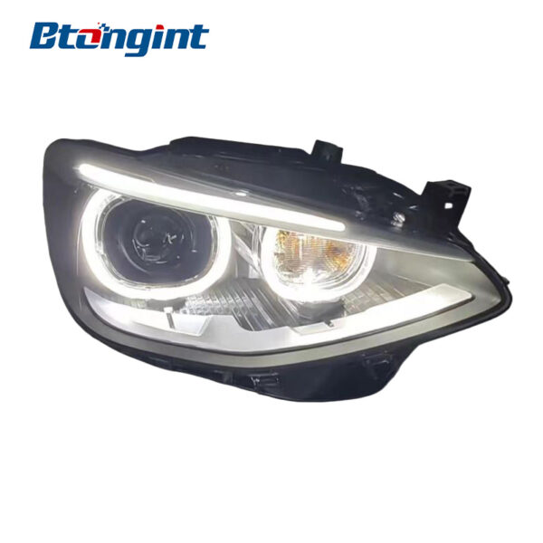 Headlight Assembly For BMW 1‑Series F20 2012‑2015 Low‑Spec To High‑Spec Retrofit Angel‑Eye LED Lens Headlamp