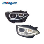 Headlight Assembly For BMW 1‑Series F20 2012‑2015 Low‑Spec To High‑Spec Retrofit Angel‑Eye LED Lens Headlamp