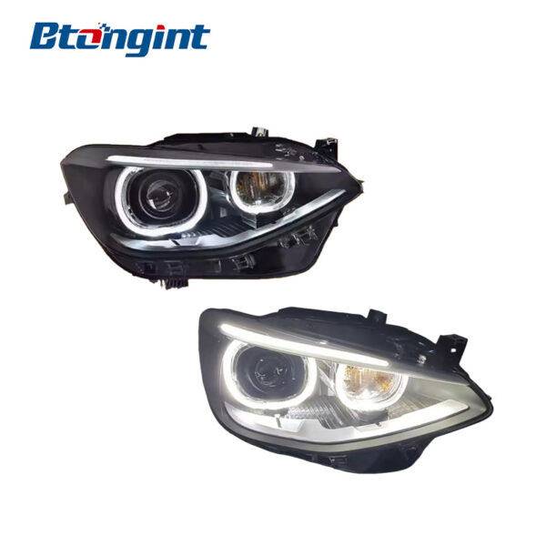 Headlight Assembly For BMW 1‑Series F20 2012‑2015 Low‑Spec To High‑Spec Retrofit Angel‑Eye LED Lens Headlamp